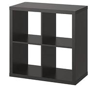 IKEA KALLAX - Estantería para almacenamiento más grande (negro-marrón, 77 x 77)