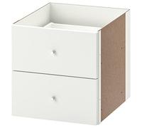IKEA KALLAX - Inserto con 2 cajones, 33 x 33 cm, color blanco brillante