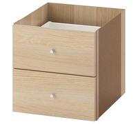 Ikea KALLAX Inserto con 2 cajones, 33 x 33 cm [efecto roble teñido]