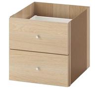 Ikea KALLAX Inserto con 2 cajones, 33 x 33 cm [efecto roble teñido]