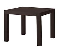 Ikea LACK Mesa auxiliar, 55x55 cm [Negro-marrón]
