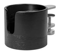 IKEA LANESPELARE Soporte para tazas/bebidas para escritorio de juegos, negro, efecto madera, con abrazadera, 9x11 cm, 905.078.44