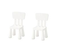 Ikea Mammut Kids - Silla infantil para interiores y exteriores, color blanco, paquete de 2