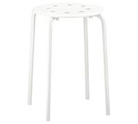 Ikea Marius Steel - Taburete con revestimiento de polvo epoxi (1 unidad), color blanco