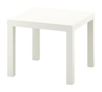 Ikea Mesa Auxiliar, Madera, Blanco, 55x55x45 cm