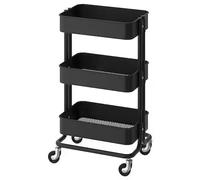Ikea RÅSKOG Carro de servicio multifuncional - Cocina, Bar, Cuarto de baño, con ruedas suaves, 35 x 45 x 78 cm, color negro