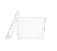 IKEA Samla IKEA - Caja de almacenaje (65 L, con tapa, apilable, transparente, 56 x 39 x 42 cm)