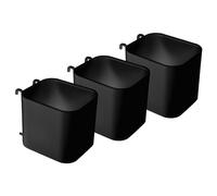 IKEA SKADIS 405.699.24 - Contenedores de almacenamiento abiertos (compatible con tablero de clavijas SKADIS), negro, 7,5 x 9,5 x 8 cm, acero, 405.699.24 - Juego de 3