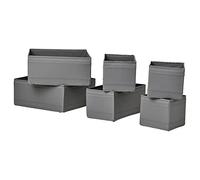 IKEA SKUBB - Caja (6 unidades), color gris oscuro