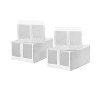 Ikea - SKUBB - Lote de 4 cajas para zapatos, Estilo sencillo y funcional, 22x34x16 cm, Blanco