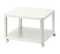 Ikea TINGBY - Mesa auxiliar con ruedas, 64 x 64 cm, color blanco
