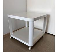 IKEA Tingby - Mesa auxiliar con ruedas, color blanco 202.959.30, tamaño 19 5/8 x 19 5/8 pulgadas