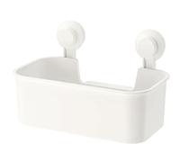Ikea Tisken - Cesta con Ventosa para Almacenamiento, Color Blanco (plástico policarbonato, Goma sintética, plástico ABS, 1 Unidad)