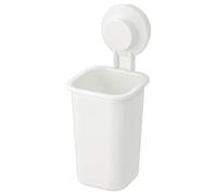 IKEA TISKEN - Soporte para cepillo de dientes con ventosa, color blanco
