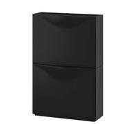 IKEA Trones Zapatero / almacenamiento 20 1/2 x 7 1/8 x 15 3/8 pulgadas, paquete de 2, negro, 18 x 52 x 39 pulgadas