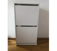 IKEA Zapatero BISSA con 2 compartimentos blanco (49 x 28 x 93 cm)