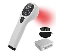 iKeener Dispositivo de terapia de luz roja, dispositivo de alivio del dolor despejado por la FDA, alivio del dolor de las articulaciones musculares (4x808nm, 12x650nm) (blanco)