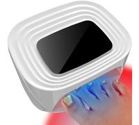 iKeener Dispositivo láser inalámbrico de hongos en las uñas, Aprobación FDA, Limpieza y onicomicosis,15*470nm Luz azul+24*650nm Luz Roja,Sesiones ajustables de 3/5/7/10 minutos, Removedor de uñas