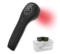 iKeener Dispositivo Terapia Luz Roja,FDA Aprobado Terapia Láser de Mano Alivio Del Dolor Equipo,Luz Infrarroja Bajo Nivel para Cara,Cuerpo,Músculo,Pie,Hombro,Rodilla,Espalda (2x808nm,12x650nm)(Negro)