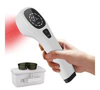 iKeener Dispositivo Terapia Luz Roja,FDA Aprobado Terapia Láser de Mano Alivio Del Dolor Equipo,Luz Infrarroja Bajo Nivel para Cara,Cuerpo,Músculo,Pie,Hombro,Rodilla,Espalda (2x808nm,12x650nm)(Blanco)