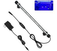 iKefe Luz LED sumergible blanca y azul de 15 pulgadas para acuario con temporizador/regulable, luces LED para acuario de agua salada, cultivo de plantas, decoraciones de arrecife de coral