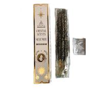 Ikeola - Incienso Aroma Cristal Selenita | Incienso100% Natural Artesanal Premium, sin Tóxicos | 8 Barras de Incienso de 1 Hora Aprox. | | Limpieza Energética Profunda, Calma y Protección.