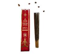Ikeola - Incienso Aroma Crystal Onyx| Incienso100% Natural Artesanal Premium, sin Tóxicos | 8 Barras de Incienso de 1 Hora Aprox. | Protección Energética, Fortaleza y Estabilidad.