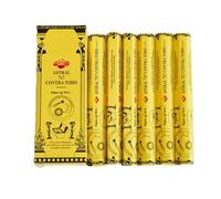 Ikeola - Incienso Astral 7x7 contra Todo | Limpieza Energética y Protección | Set de 6 Paquetes Hexagonales (120 Varillas) | Fragancia Intensa y Duradera | Ideal para Meditación y Rituales