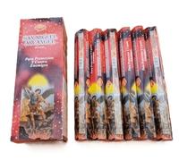 Ikeola - Incienso San Miguel Arcangel - 1 Caja de 6 Paquetes hexagonales con 20 Varillas vada uno, Total 120 Varillas