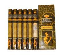 Ikeola - Incienso San Onofre | Protección del Camino, Fe Interior y Abundancia Espiritual | Set de 6 Paquetes Hexagonales (120 Varillas)