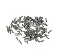 IkErna 150Pcs Round Copper Fishing Tube Fishing Wire Pipe Aluminum Crimp Sleeves Connector 1-2.8Mm Fishing Line Accessories Tool/1.6 * 8Mm
