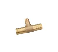 IkErna 1Pc 4/6/8/10/12/14/16/19/25Mm Hose Barb Tail Tee 3 Ways Reudcing Brass Pipe Fitting Splitter Coupler Adapter Connector Water Gas Oil/Tee/19-19-19Mm