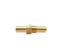 IkErna 1Pc Pipe 6 8 10 12 14 16Mm Hose Barb Bulkhead Brass Barbed Tube Pipe Fitting Coupler Connector Adapter.For Fuel Gas Water Copper/6Mm