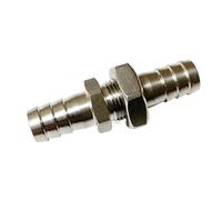 IkErna 3/4/6/8/10/12/14/16/20Mm Hose Barb Od Ss 304 Bulkhead Equal Pipe Fitting Connector/6Mm
