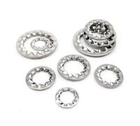IkErna 5/10/50Pcs Ss 304 Internal Toothed Inner Serrated Lock Washer Gasket M2 M2.5 M3/M4 M5 M6 M8 M10 M12 - M24/ Color/50Pcs M8