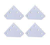 IkErna 5 Hole 90 Degree Joint Board Plate Corner Angle Bracket Connection Joint Strip,For 2020 Aluminum Profile 3D Printere/White * 4Pcs