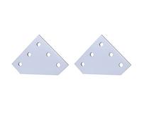 IkErna 5 Hole 90 Degree Joint Board Plate Corner Angle Bracket Connection Joint Strip,For 2020 Aluminum Profile 3D Printere/White * 2Pcs