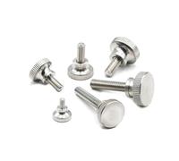 IkErna 5Pcs M2 M2.5 M3/M4 M5 M6 303 Stainless Steel Knurled Thumb Screw High Head Hand Tighten Thumb Screw Hand Grip Knob Bolt/5Pcs/M6*25Mm