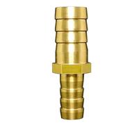 IkErna Brass Straight Hose Pipe Fitting Equal Barb Reducing Joint,4/6/8/10/12/14/19/25Mm Gas Copper Barbed Coupler Connector Adapter/6Mm-10Mm