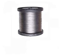 IkErna Cable de Alambre de Acero Inoxidable 100M 304 Línea de Pesca Desnuda Terrestre de Elevación de Óxido de Óxido Suave 1 * 7 Estructura/Dia 0.016"