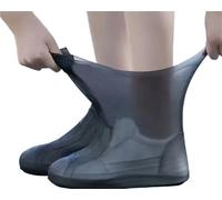 IKFGTJRE Cubrecalzado Impermeable 2Pair Silicone WaterProof Shoe Covers Lip-resistant Rubber Overshoes Accessories For Outdoor Rainy Day Para días lluviosos(Black)