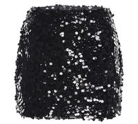 IKFGTJRE Falda de Lentejuelas Falda ceñida al Cuerpo for Mujer, Traje de Lentejuelas for Festival, Minivestido Baile Brillante for Fiesta Nocturna para Mujeres(Black,M)