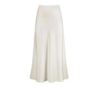 IKFGTJRE Falda Plisada High Waisted Skirt Commute Elegant Silk Satin Skirts Women Spring Summer Lady(White,XL)