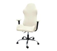 IKFGTJRE Funda Silla Gaming Fundas for sillas de Videojuegos con reposabrazos, Cubierta Licra for Asiento Oficina, Protector for sillón Ordenador, 4 Uds para Interiores(T2-Waterproof-Ivory)