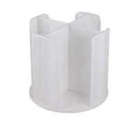 IKFGTJRE Portavasos de Papel Rotatable Plastic Cup Storage Organizer 360°Dispenser 4 Compartment Cups And Lids Holder Detachable Desktop Coffee Dispenser Para la cocina(White)