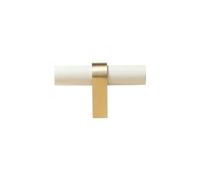 IKFGTJRE Tiradores de Madera 2 uds perilla y manija de madera tiradores cajón Metal dorado perillas puertas gabinete herrajes for muebles latón(L60xW14xH35mm-A)