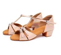 IKFGTJRE Zapatos Baile Latino Mujer Zapatos de Baile Latino for Mujer, 1 par, Zapatos a la Moda for niños, actuación PU for niñas para Bailar(2,26)