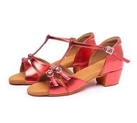IKFGTJRE Zapatos Baile Latino Mujer Zapatos de Baile Latino for Mujer, 1 par, Zapatos a la Moda for niños, actuación PU for niñas para Bailar(4,36)