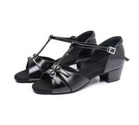 IKFGTJRE Zapatos Baile Latino Mujer Zapatos de Baile Latino for Mujer, 1 par, Zapatos a la Moda for niños, actuación PU for niñas para Bailar(6,40)