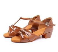 IKFGTJRE Zapatos Baile Latino Mujer Zapatos de Baile Latino for Mujer, 1 par, Zapatos a la Moda for niños, actuación PU for niñas para Bailar(5,29)